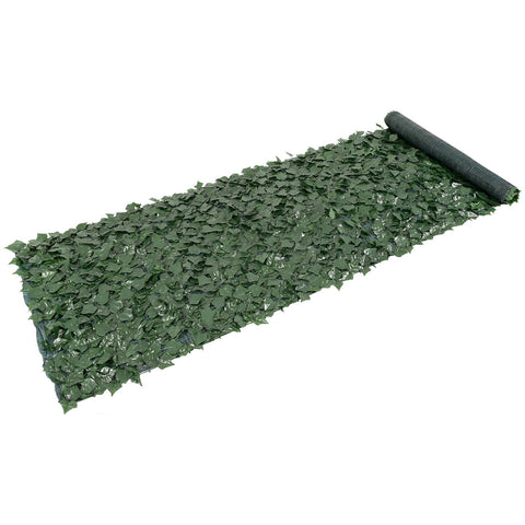 Ivy Privacy Fence, 39 x 158in Artificial Green Wall Screen, Greenery Ivy Fence with Mesh Cloth Backing and Strengthened Joint, Faux Hedges Vine Leaf Decoration for Outdoor Garden, Yard, Balcony