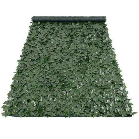 Ivy Privacy Fence, 59 x 158in Artificial Green Wall Screen, Greenery Ivy Fence w/ Mesh Cloth Backing and Strengthened Joint, Faux Hedges Vine Leaf Decoration for Outdoor Garden, Yard, Balcony
