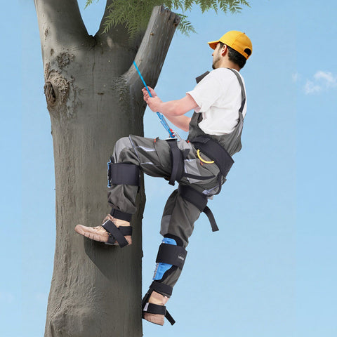 Tree Climbing Spikes, Height-Adjustable Tree Climbing Gear with Straps & Padding Cushion, 159 kg Load Capacity, Heavy Duty Steel Climb Spurs Arborist Equipment for Fruit Picking Hunting
