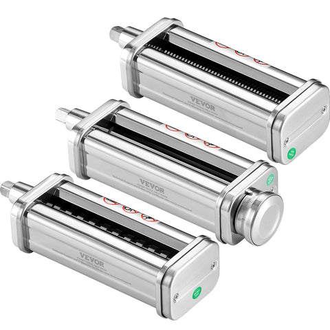 VEVOR 3Pcs Pasta Attachment for KitchenAid Stand Mixer Pasta Roller Cutter Set