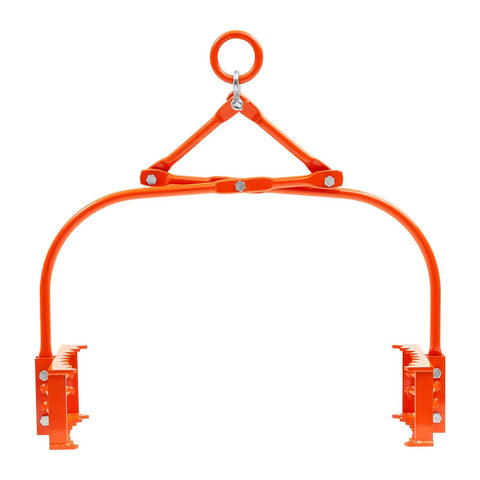 609mm Stone Lifting Tongs, 2-Claw Rock Tongs, Heavy Duty Steel Log Tongs, 500KG Lifting Capacity, Swivel Log Grapple, Serrated Claw Design, Easy Chain Hook up Tongs for Stone Blocks & Marble