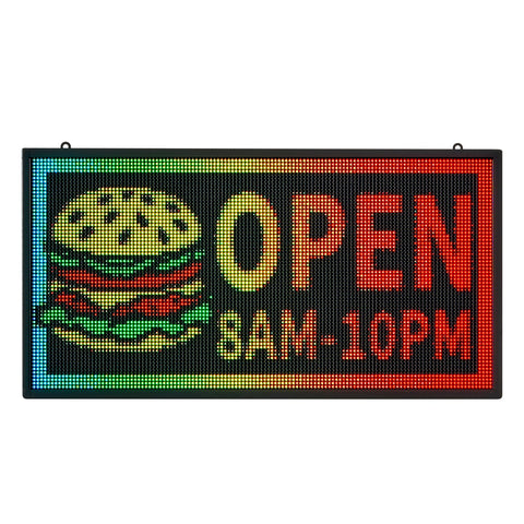 27x14in Programmable LED Sign Digital Scrolling Display Board P5 Fullcolor