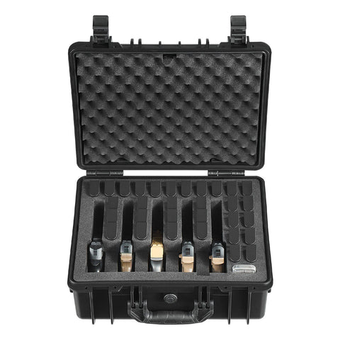 Hard Pistol Case, Heavy Duty Hard Gun Case with XPE Foam Lining, Waterproof Pistol Storage Box with Customizable Interior & Handle for Gun, Lenses, Camera, Gear, TSA Compliant, 475x415x215 mm