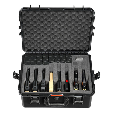 Hard Pistol Case, Heavy Duty Hard Gun Case with XPE Foam Lining, Waterproof Pistol Storage Box with Customizable Interior & Handle for Gun, Lenses, Camera, Gear, TSA Compliant, 556x455x225 mm