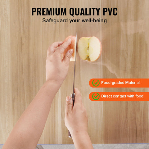 Plastic Table Cover, 42 x 60 Inch 2.0 mm Thick Clear Table Protector, Rectangle PVC Desk Mat, Waterproof & Easy Cleaning Desk Pad Tablecloth, for Office Dresser Dining Room Table Night Stand
