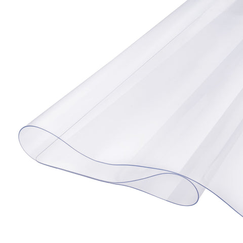 Plastic Table Cover, 48 x 48 Inch 1.5 mm Thick Clear Table Protector, Square PVC Desk Mat, Waterproof & Easy Cleaning Desk Pad Tablecloth, for Office Dresser Dining Room Table Night Stand