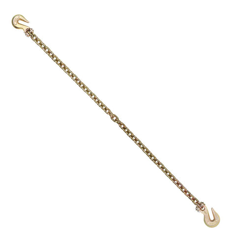 G80 Transport Binder Chain, 10 mm x 316 cm Tow Chain with Clevis Grab Hooks, 3.22T Safe Working Load, Heavy Duty Trailer Logging Chain for Transporting Towing Truck Tie Down Binding Equipment