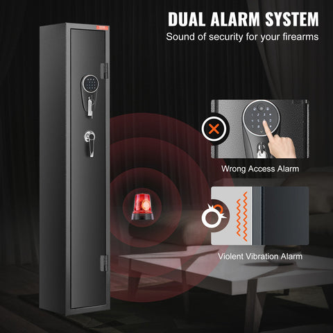 Gun Safe Rifle Safe with Digital Keypad & Lock for 3 Rifles and 4 Pistols