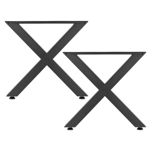 Table Legs, 750 x 790 mm (H x W) Steel Furniture Legs, Modular Design, Easy Assembly, 1000 kg Max Load Heavy Duty, for Home Office Desk, Coffee Dinner Bar Tables, Workbench,2 PCS, X Frame, Black
