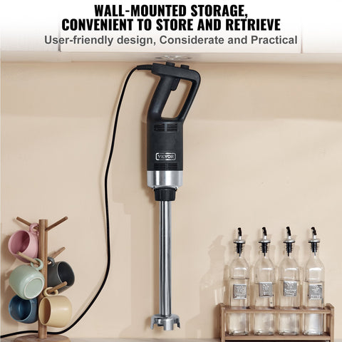 VEVOR Professional Stick Blender, 500W Powerful Handheld Mixer, Adjustable Speed with Stainless Steel Blade, Versatile Hand Mixer for Soups, Smoothies, Purees, and Baby Food