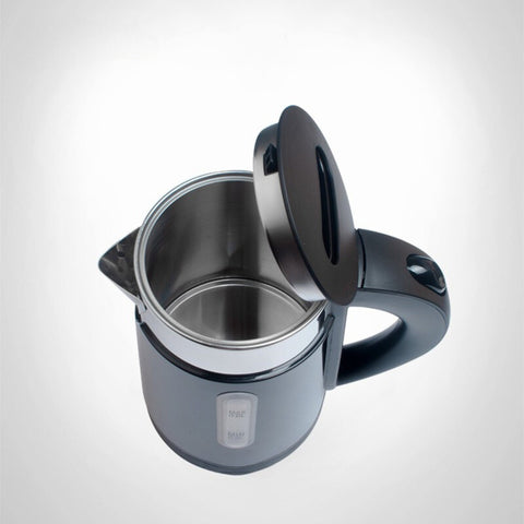 Dolphy Compact Electric Kettle 0.6L — Stainless Steel, Auto Shut-Off, Fast Boil | Black