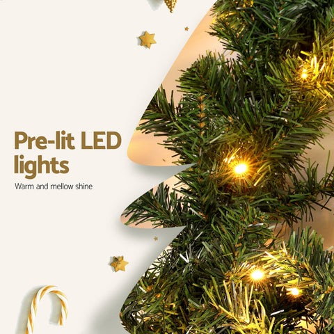 Jingle Jollys 5M Christmas Garland LED Lights Party Xmas Decorations 380 TIPS