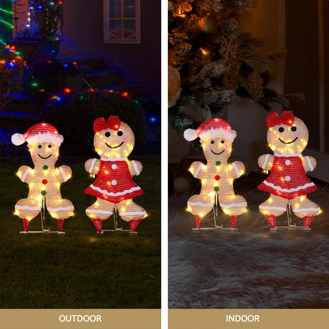 Jingle Jollys Christmas Lights Gingerbread Motif 30 LED Fairy Light Decoration