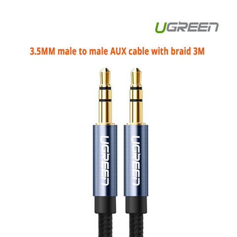 UGREEN 3.5MM male to male AUX cable with braid 3M (10688)