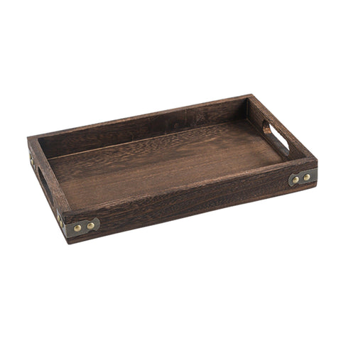 Small Walnut Rectangle Wooden Tray