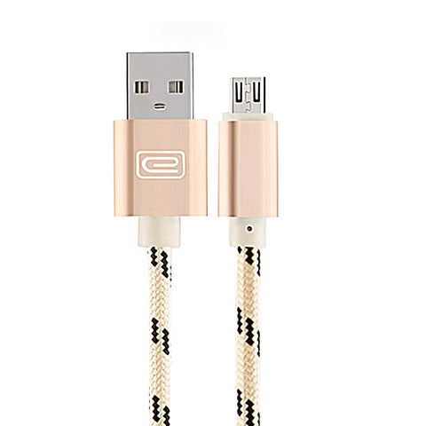 Android 1.5M MFI Metal Braided USB Cable Gold