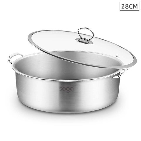 28cm Stainless Steel Casserole
