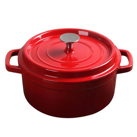 Cast Iron Porcelain Casserole 3.6L Red 24cm