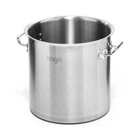 198L Top Grade 18/10 Stainless Steel Stockpot No Lid