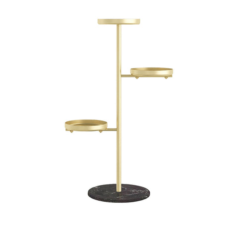 3 Tier Gold Round Plant Stand