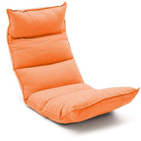 Leather Floor Recliner Lazy Chair Orange