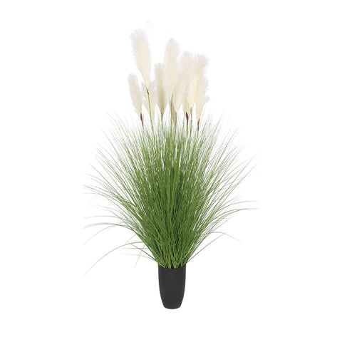 110cm Artificial Indoor Potted Reed Bulrush Grass