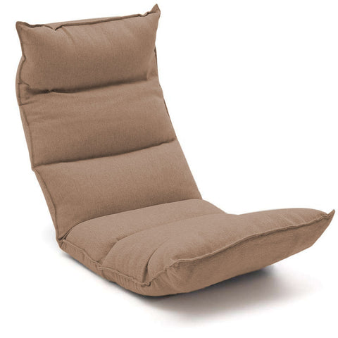 Leather Floor Recliner Lazy Chair Khaki