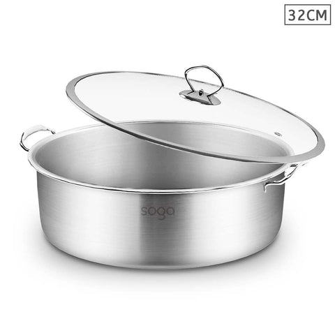 32cm Stainless Steel Casserole