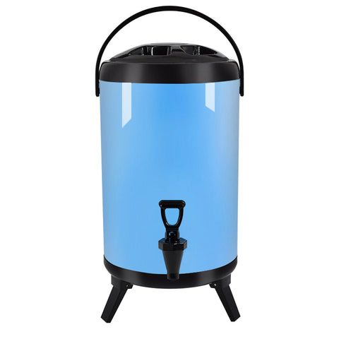 18L Stainless Steel Milk Tea Barrel with Faucet Blue