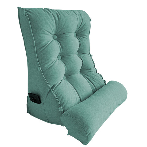 45cm Green Wedge Lumbar Pillow