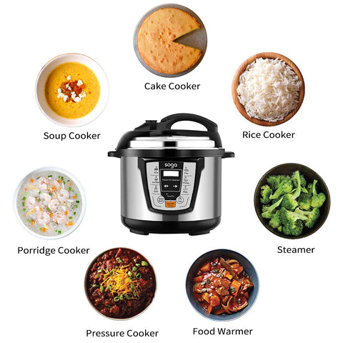 Electric Stainless Steel Pressure Cooker 8L Multicooker 16