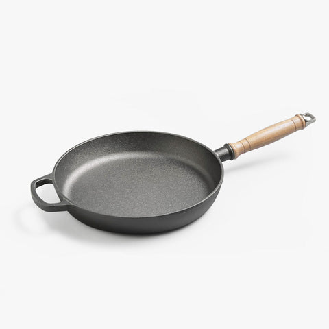 27cm Round Cast Iron Frying Pan Skillet with Helper Handle