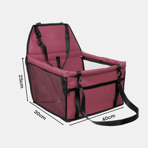 Waterproof Car Seat Portable Dog Carrier Bag Red