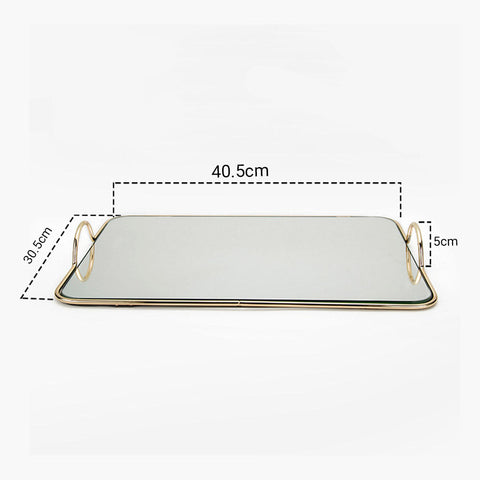 40.5cm Flat Lay Vanity Tray with Handles