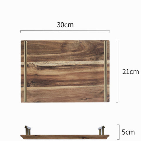 30cm Brown Rectangle Wooden Acacia Board