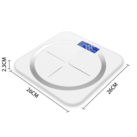 180kg Glass Digital Fitness Electronic Scales White