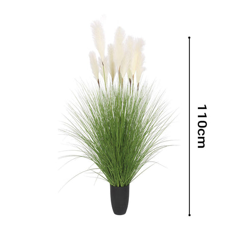 110cm Artificial Indoor Potted Reed Bulrush Grass