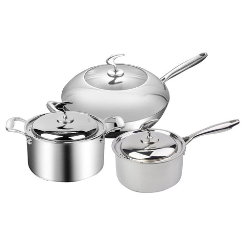 6 Piece Cookware Set Frying Pan, Milk, and Soup Pot with Lid