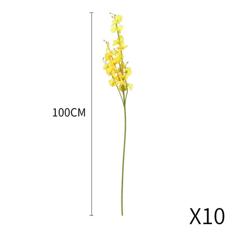 10pcs Artificial Silk Flower Yellow