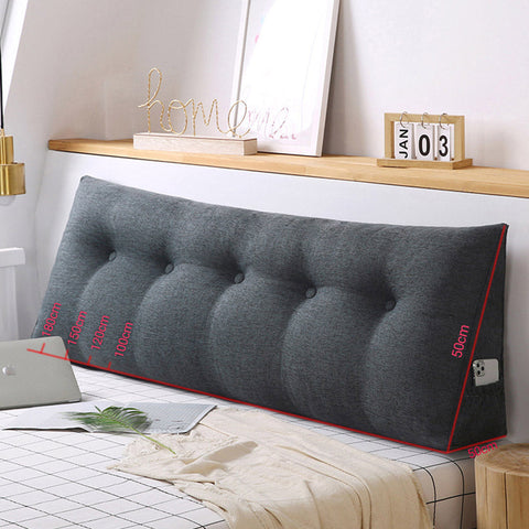 150cm Grey Wedge Bed Cushion