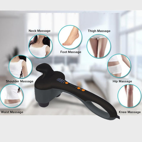Deluxe Handheld Infrared Massager with Soothing Heat Black