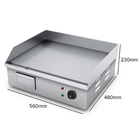 Stainless Steel Ribbed Griddle Grill