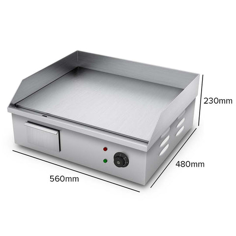 2200W Electric Stainless Steel Flat Griddle