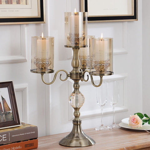 58cm 4-Slots Glass Candle Holder