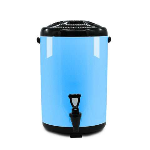 12L Stainless Steel Milk Tea Barrel with Faucet Blue