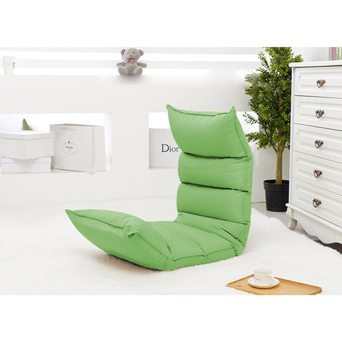 Leather Floor Recliner Lazy Chair Green