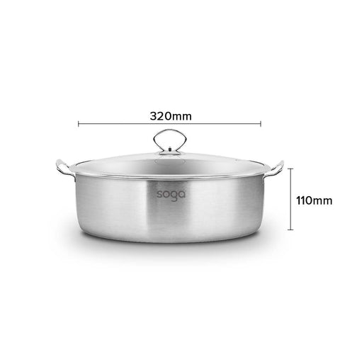 32cm Stainless Steel Casserole