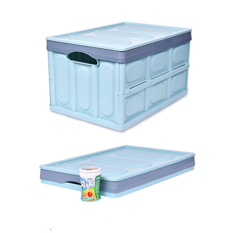 56L Collapsible Car Trunk Storage Box Blue