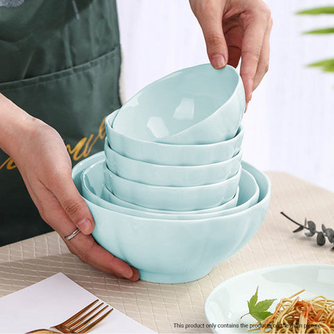 Light Blue Ceramic Dinnerware Set of 12