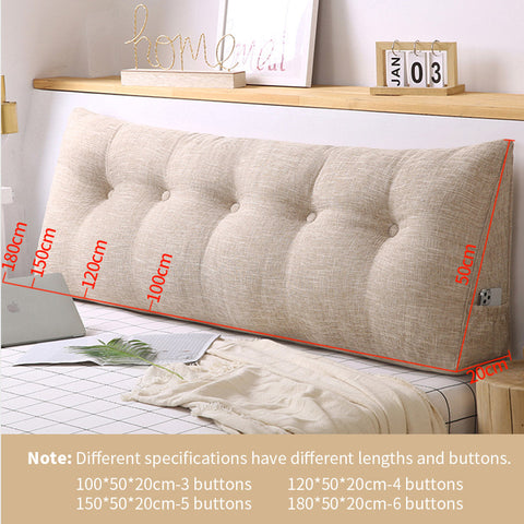 150cm Beige Wedge Bed Cushion